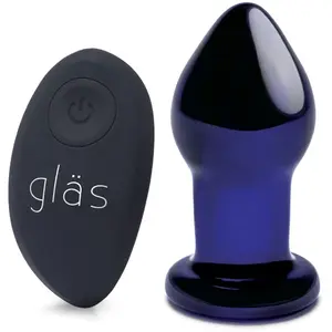 Glas Plug Anal Vibrant en Verre Télécommandé Butt Plug pas cher