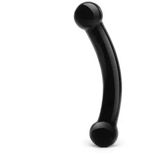 Glas Dildo en Verre Double Bull Noir pas cher
