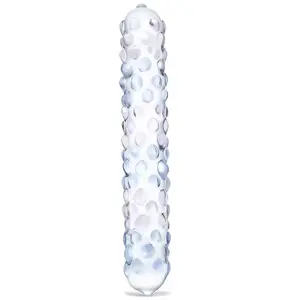 GLAS Dildo en Verre Purple Rose Nubby 17,8 cm pas cher