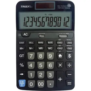 Procalc TRULY - Calculatrice de Bureau, Solaire + Pile, 12 Chiffres pas cher