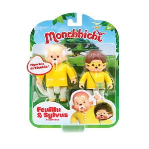 Comparateur de prix : Pack de 2 figurines Ouaps Monchhichi Feuillu et Sylvus 7,5 cm
