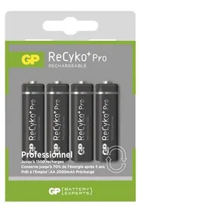 Comparateur de prix : GP BATTERIES Lot de 4 piles AA 2000mAh Recyko+ Pro - 1500 cycles de charge