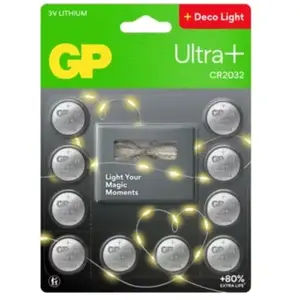 Pile GP x10 CR2032 + Guirlande LED pas cher