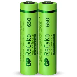 Comparateur de prix : GP Batteries GP NiMH ReCyko AAA 650mAh 1,2V rechargeable, 2 pièces