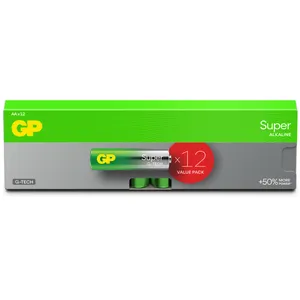 Piles AA super alcalines GP, 15 A/LR6, paquet de 12