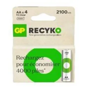 Pile rechargeable GP LR06 ReCyckO lot de 4 2100mAh TU pas cher