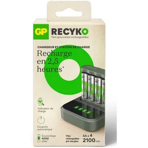 Chargeur de batterie + LR06 AA x4 2100mAh + station de charge GP pas cher