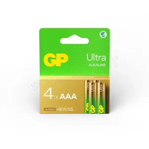 Piles alcalines GP Ultra AAA LR03 paquet de 4