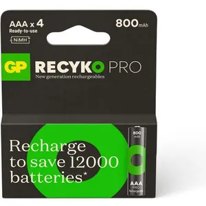 Pile rechargeable GP AAA ReCyckO PRO lot de 4 800mAh TU pas cher