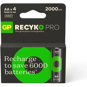 Pile rechargeable GP AA ReCyckO PRO lot de 4 2000mAh TU