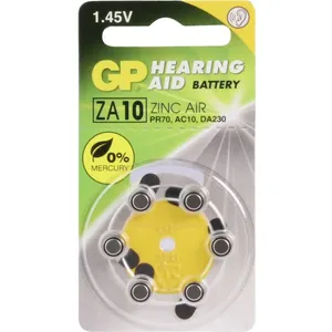 GP Batteries GP ZA10 Blister de 6 piles bouton zinc air compatible PR70/DA230/230HPX pas cher