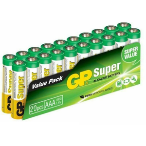GP PILES SUPER ALCALINE sous film AAA/LR03VP20 / VALUE PACK 20*LR03 pas cher