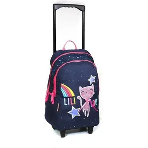 Comparateur de prix : Sac à dos à roulettes Lililou Chat Bleu marine Bagtrotter
