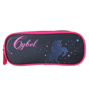 Comparateur de prix : NO NAME Bagtrotter Trousse Scolaire 2 Compartiments Cybel Marine Et Rose
