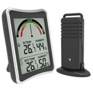 Yokuli Thermomètres d'intérieur et d'extérieur sans fil avec grand écran lcd, hygromètre électronique à distance, double canal pas cher