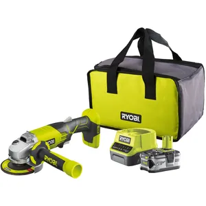 Comparateur de prix : Ryobi - Meuleuse D'angle À Batterie 18v 4,0ah Li-ion Disque 115 Mm - R18ag-140s