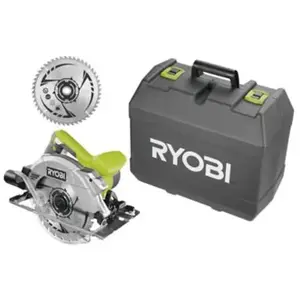 Comparateur de prix : Ryobi Scie circulaire 1600W 66mm - 1 lames 48 dents - 1 lame 24 dents - RCS1600-K2B