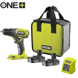 Comparateur de prix : Perceuse visseuse à batterie 18V 2x2,0Ah Li-Ion 40Nm R18DD2-220S Ryobi