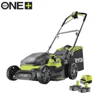 Ryobi - Tondeuse hybride 18 v one+ RY18LMH37A-225, 37 cm, 2x 2,5 Ah ba... pas cher