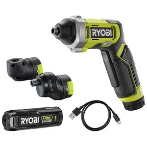 Ryobi - Tournevis 4V usb Lithium - 1 batterie 2,0Ah - coffret 10 embou... pas cher