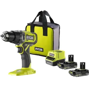 Ryobi Perceuse-visseuse à percussion 2 vitesses 18V ONE+  (2 x 2.0 Ah)... pas cher