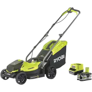 Tondeuse RYOBI sur batterie 33 cm Rlm 18x33 5 Ah pas cher