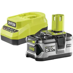 Pack Batterie Ryobi 18v One+ 5,0ah Lithiumplus - 1 Chargeur Rapide 2.0... pas cher
