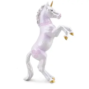 Collecta figurine licorne poulain blanc/rose 7 x 12 cm pas cher