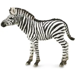 Collecta figurine poulain zèbre noir/blanc 9 x 7 cm