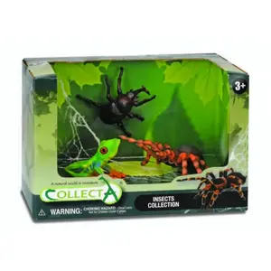 Collecta set de jeu : grenouille, araignée et scarabée vert/brun