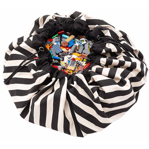 play&go ® Tapis de jeu 2 en 1 Stripes black   140 cm pas cher