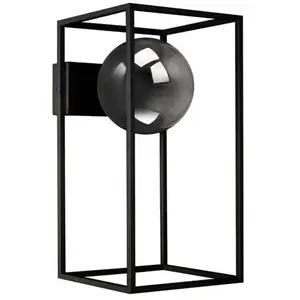 Elements Lighting Applique murale métal verre pour salle de bain h27cm gris