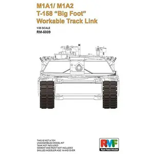 M1a1/ M1a2 T-158big Footworkable Track Link- 1:35e - Rye Field Model pas cher
