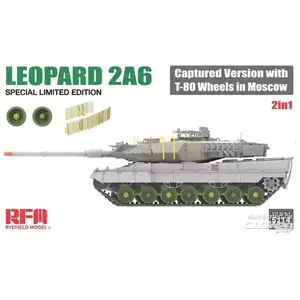 Maquette Leopard 2A6 Captured Version with T-80 Wheels in Moscow 2 in 1 Limited Edition  1/35  - Rye Field  Maquette militaire  - 4806262176 