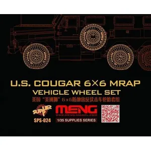 U.s.cougar 6x6 Mrap Vehicle Wheel Set - 1:35e - Meng-model
