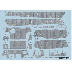 Accessoire pour maquette : Sd.Kfz.182 King Tiger Zimmerit Decal Meng