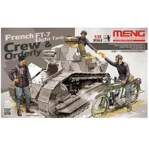 Meng French Ft-17 Light Tank Crew & Orderly - 1:35e --model pas cher