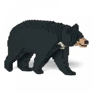 Jekca Blocs De Construction -ours Noir Col Blanc pas cher