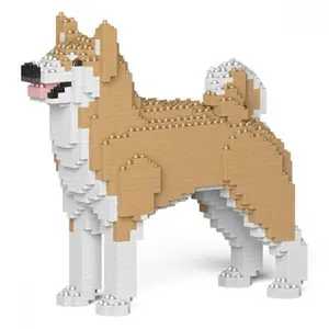 Jekca Blocs De Construction -chien Akita Inu Beige