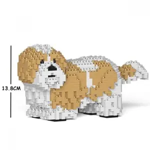Jekca Blocs De Construction -chien Shih Tzu Taches Beiges pas cher