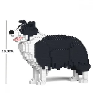 Jekca Jecka Blocs De Construction Chien Border Collie Noir pas cher