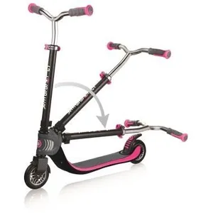 Comparateur de prix : Globber - Trottinette Flow 125 Foldable - Enfant - Noir et rose