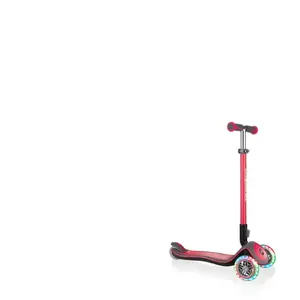 GLOBBER Trottinette enfant 3 roues pliable Elite Deluxe Lights rouge pas cher