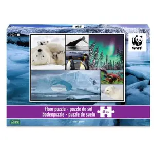 WWF Puzzle de sol 48 pièces : Polaire pas cher