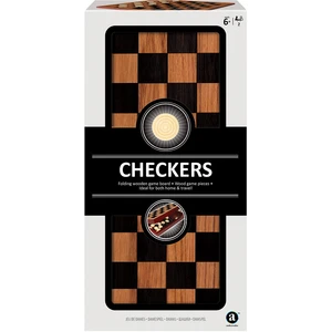 Jeu de Dames en Bois Pliable WDK PARTNER - 2 Joueurs, Dès 6 Ans - Famille pas cher