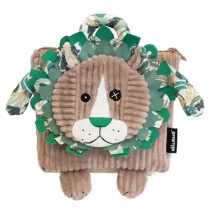 No Name Sac à Dos Velours Jelekros Le Lion Enfant - DEGLINGOS - Scolaire - Maternelle pas cher