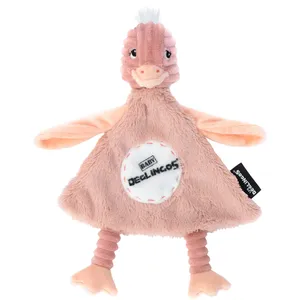 Les Deglingos couverture câline autruche beige 27 cm pas cher