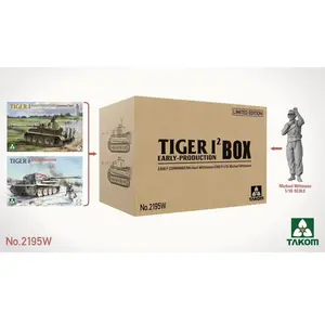 Maquette TIGER I² early production Box & 1:16 Wittmann - Takom Maquette militaire - TAK2195W pas cher