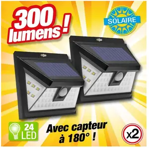 Comparateur de prix : OUTIROR Lot de 2 - Projecteur à énergie solaire et détecteur de mouvem...