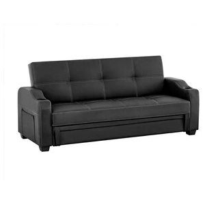 Vente-unique Canapé convertible clic clac en simili MIRELLA - Noir pas cher